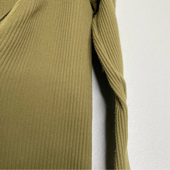 Free People Intimately Ribbed V-neck Long Sleeve Green/Sage Top Size XS/S - Picture 15 of 16